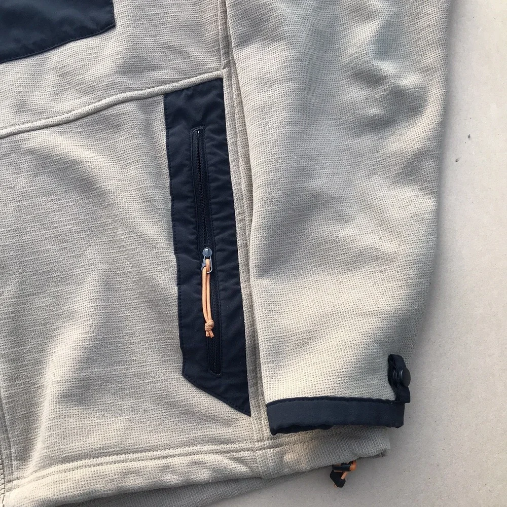 The North Face Pullover Brown Mens M Jacket Full Zip Chest Pocket Outdoor Hiking